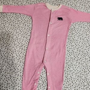 Little BLUE HOUSE Pink Bear One Piece 6-12M